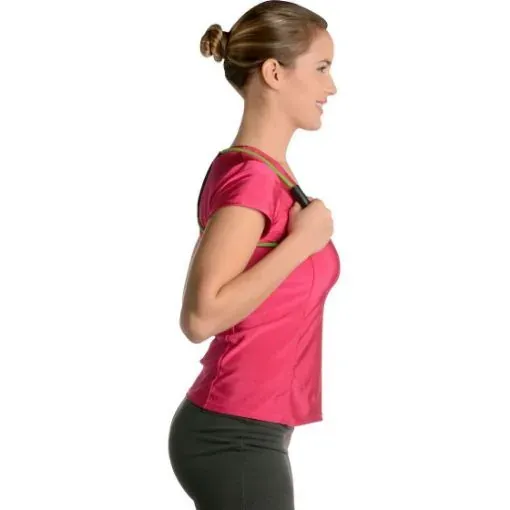 The same brace in side profile, showing the loop running over the front of the shoulder and under the arm