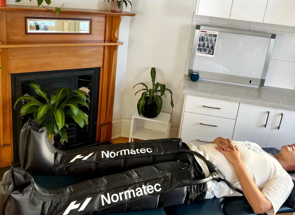 Chiropractor Melbourne clinic offering Normatec compression therapy