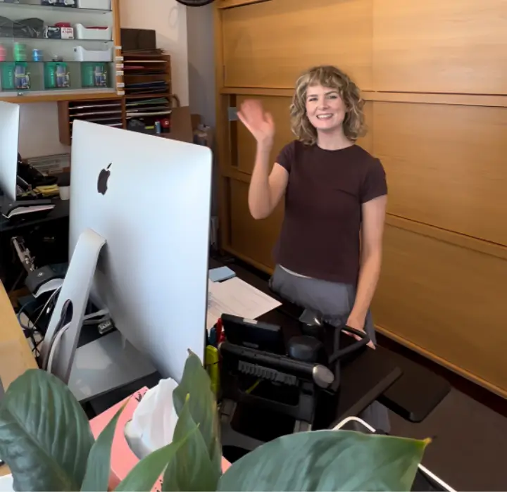 Receptionist at Melbourne chiropractor clinic welcoming patients