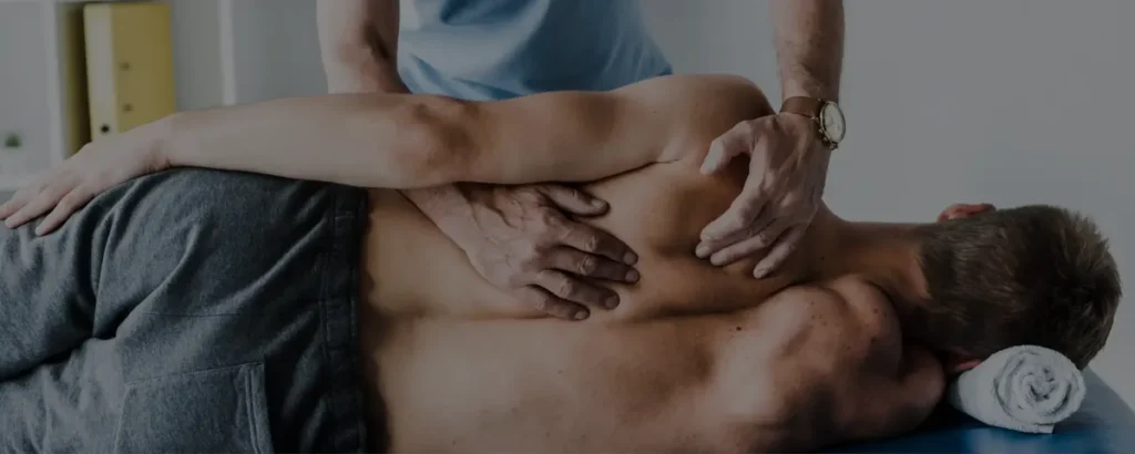 Chiropractor performing a spinal adjustment at the Brunswick West clinic